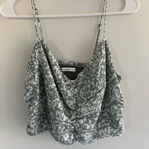 Abercrombie Matching Set Faux Silk Ruched Cami and Midaxi Skirt